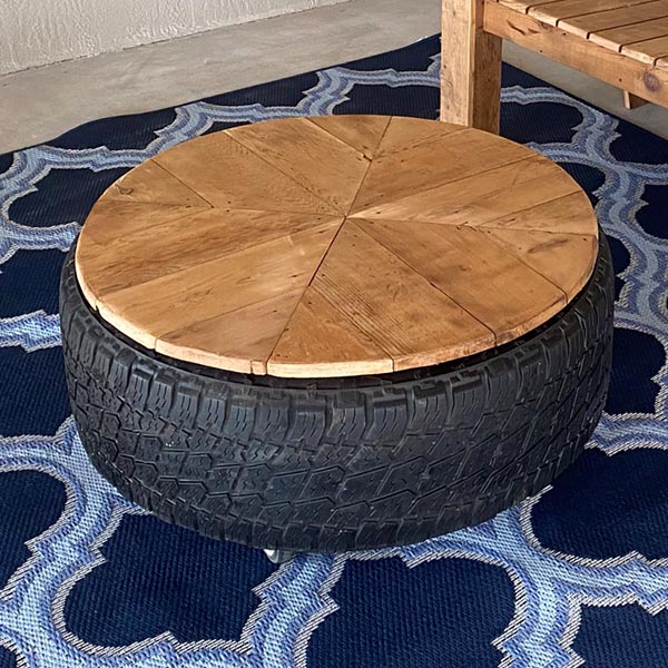 Rolling Tire Coffee Table